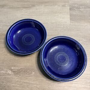 FIESTAWARE Cereal Soup Bowl Dark Twilight Cobalt Blue Retired Lot of 2